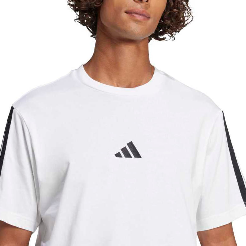 Adidas Camiseta JW1952 M 3 STRIPES WhiteBlack Algodao -6-